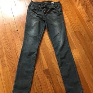 Grey skinny straight leg jeans